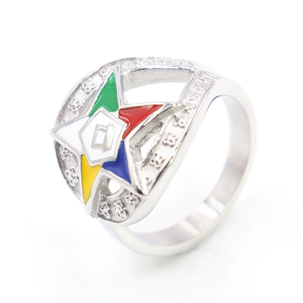 Anneau de strass étoiles coloré rétro