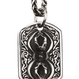 Collar de cadena de amuleto de mantra de seis caracteres vintage