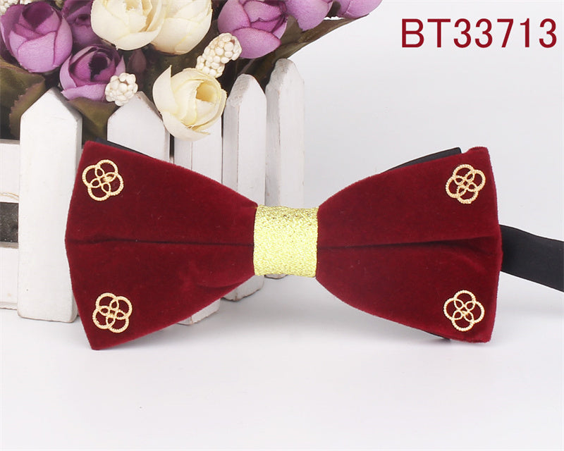 Metal Applique Red Bow Tie