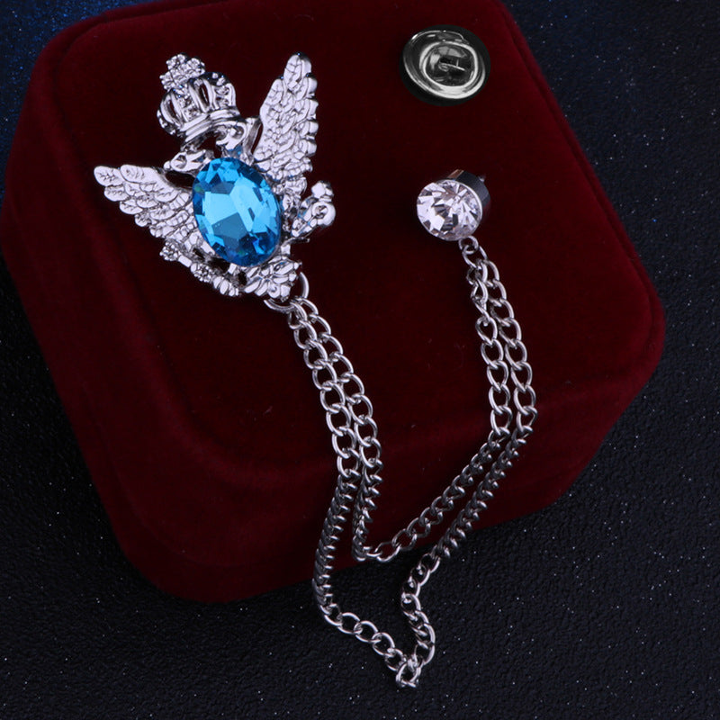 Retro Palace Style Rhinestone Chain Brooch