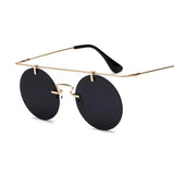 Classic Round Rimless Unique Sunglasses