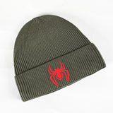 Spiders Embroidery Knit Beanie