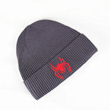 Spiders Embroidery Knit Beanie