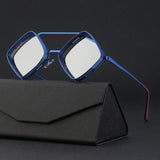 Steampunk Rhombus Metal Hollow Frame Sunglasses
