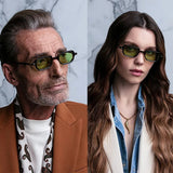 Acetate Resin Rectangle Sunglasses