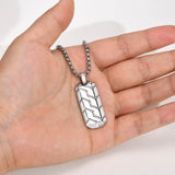 Cool Tire Pattern Rectangle Necklaces