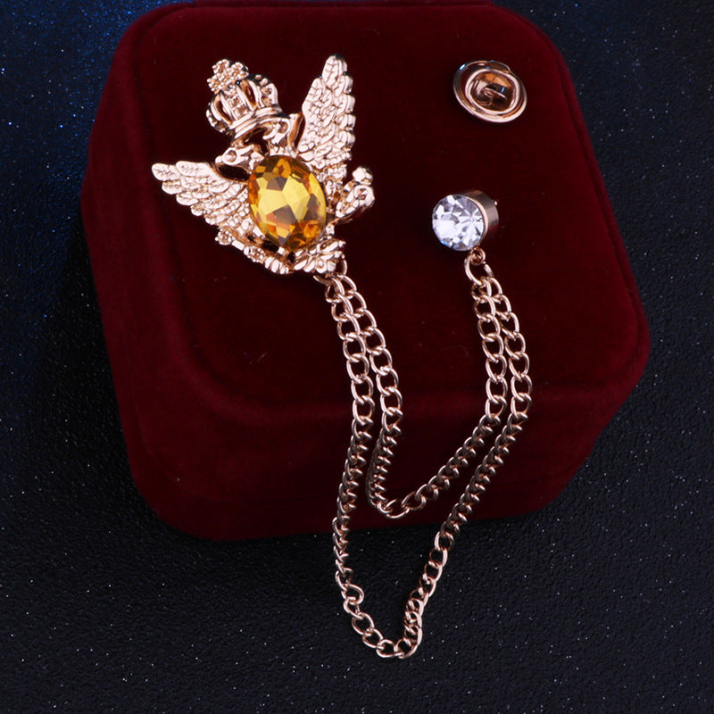 Retro Palace Style Rhinestone Chain Brooch