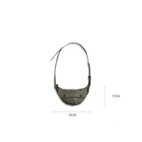 Army Green Polyester Crossbody Bag