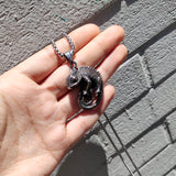 Chameleon Lizard Titanium Steel Pendant Necklace