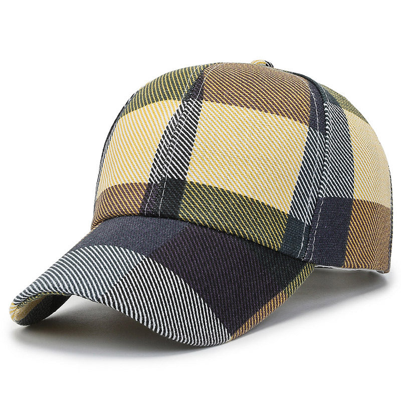 Gorra de lona a cuadros de colores