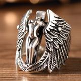 Vintage Headless Guardian Angel Wings Ring