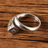 925 Sterling Silver Virgin Mary Diamond  Ring