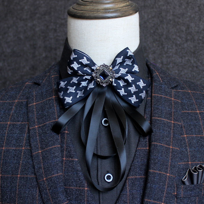 Geometric Patterned Butterfly Tie