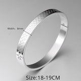 Solid Color Plaid Stainless Steel Bracelet
