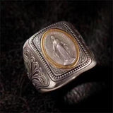 Ancient Holy Mary Design Ring