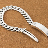 Retro 925 Silver Big Chain Bracelet