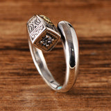 925 Sterling Silver Virgin Mary Diamond  Ring
