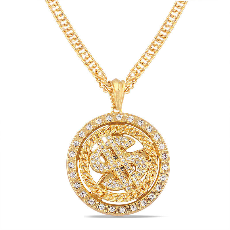Luxury Dollar Rhinestone Necklace