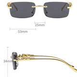 Leopard Frame Style Rimless Sunglasses