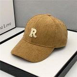 Letter R Embroidery Solid Cap