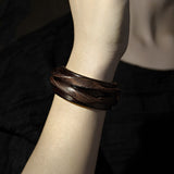 Vintage Twist Rope Leather Bracelet