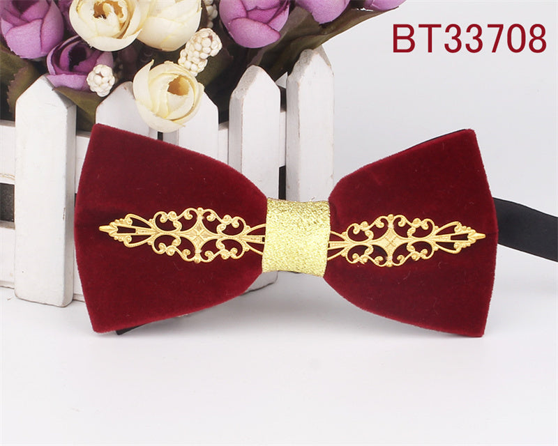 Metal Applique Red Bow Tie