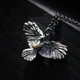 Handmade Silver Plated Crow Necklace