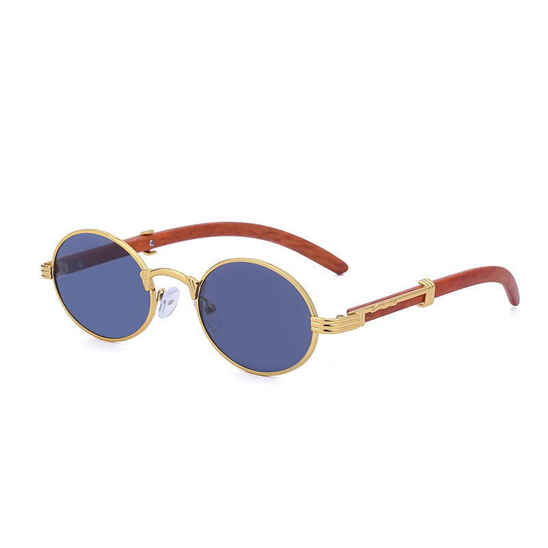 Lunettes de soleil rondes en métal rétro