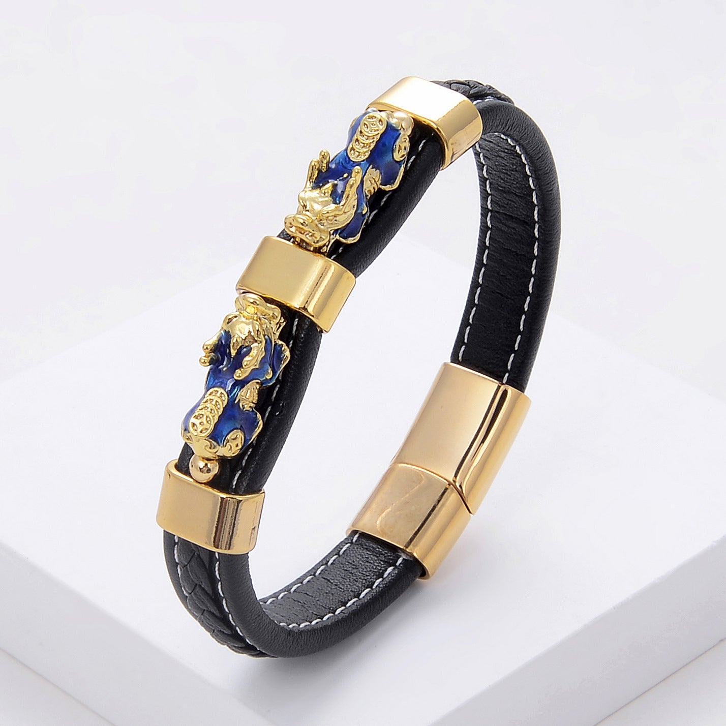 Brazalete Doble de Cuero de Dragón