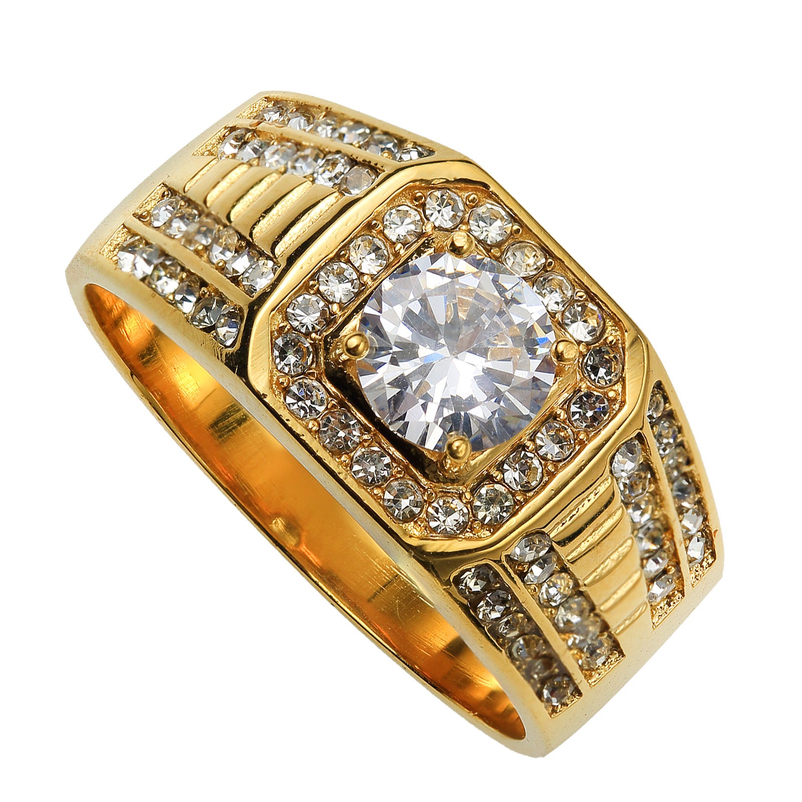Anneau de strass Hip Hop de luxe