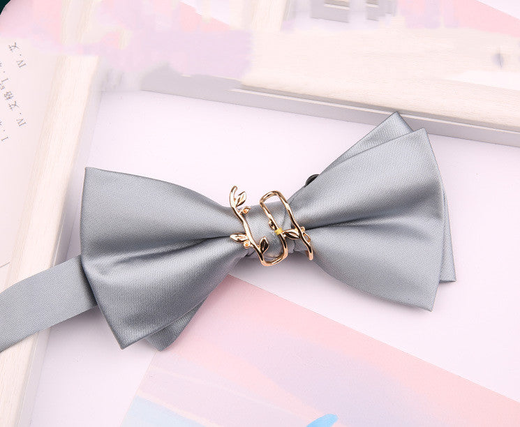 Leaf Vines Metal Applique Bow Tie