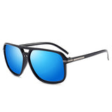 Casual Polarized Lenses Stripped Side Sunglasses