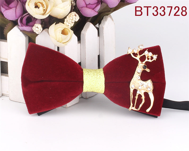 Metal Applique Red Bow Tie