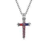 Wire Tangled Cross Pendant Necklace