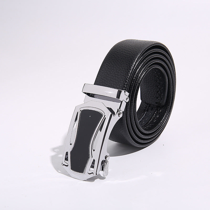 Casual Automatic Black Leather Belt