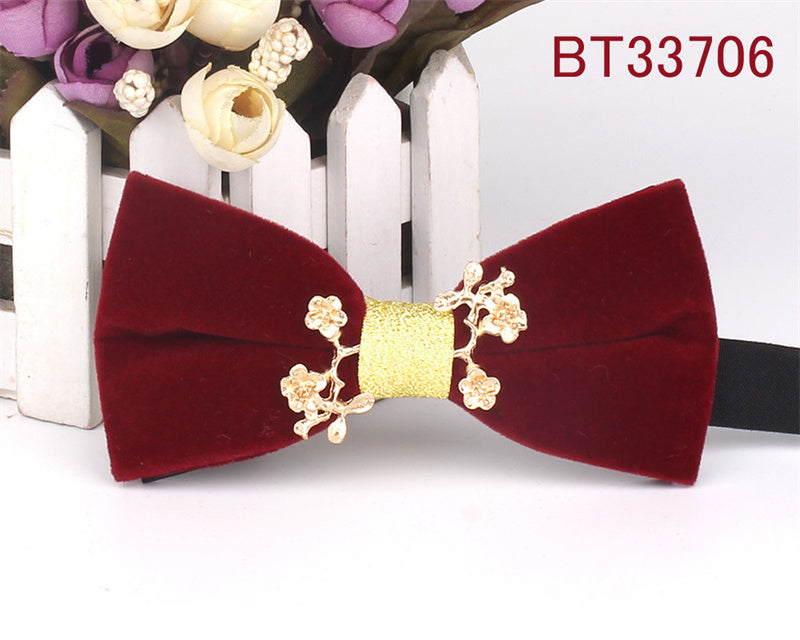 Metal Applique Red Bow Tie