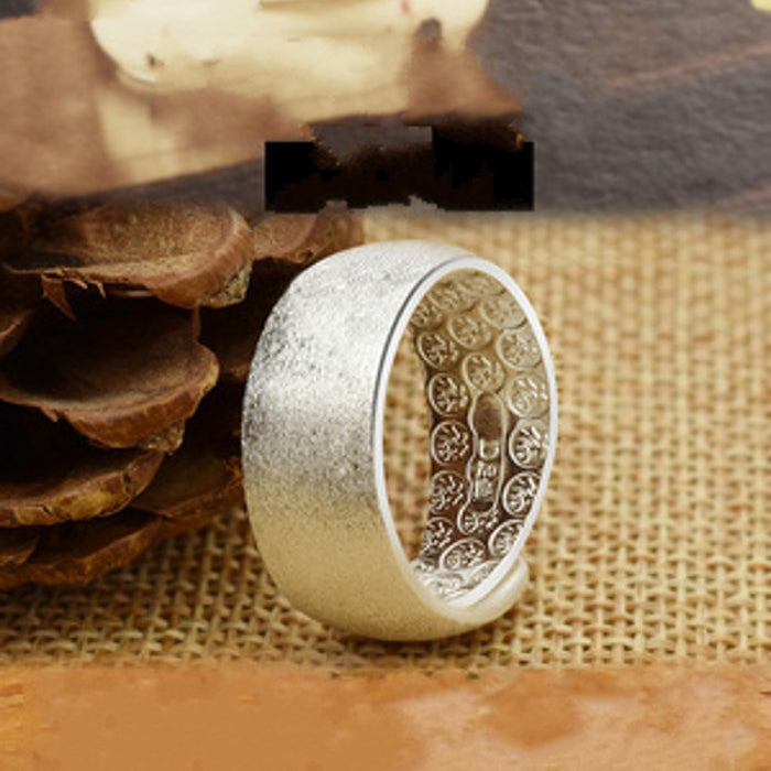 ビッグメンズ光沢調節可能なメタルリング