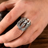Vintage Headless Guardian Angel Wings Ring