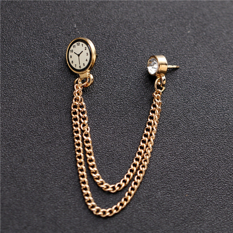 Broche de reloj chapado en plata de aleación casual