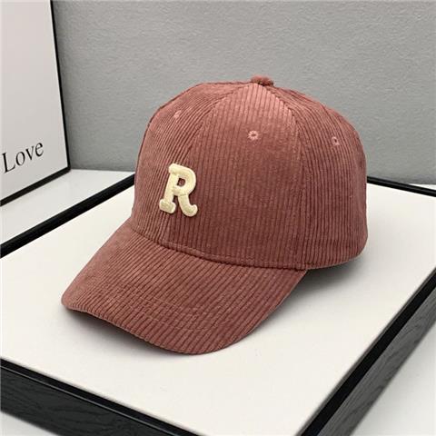 Gorra sólida con bordado de letra R