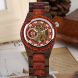 Link Strap Mechanical Wooden Watch