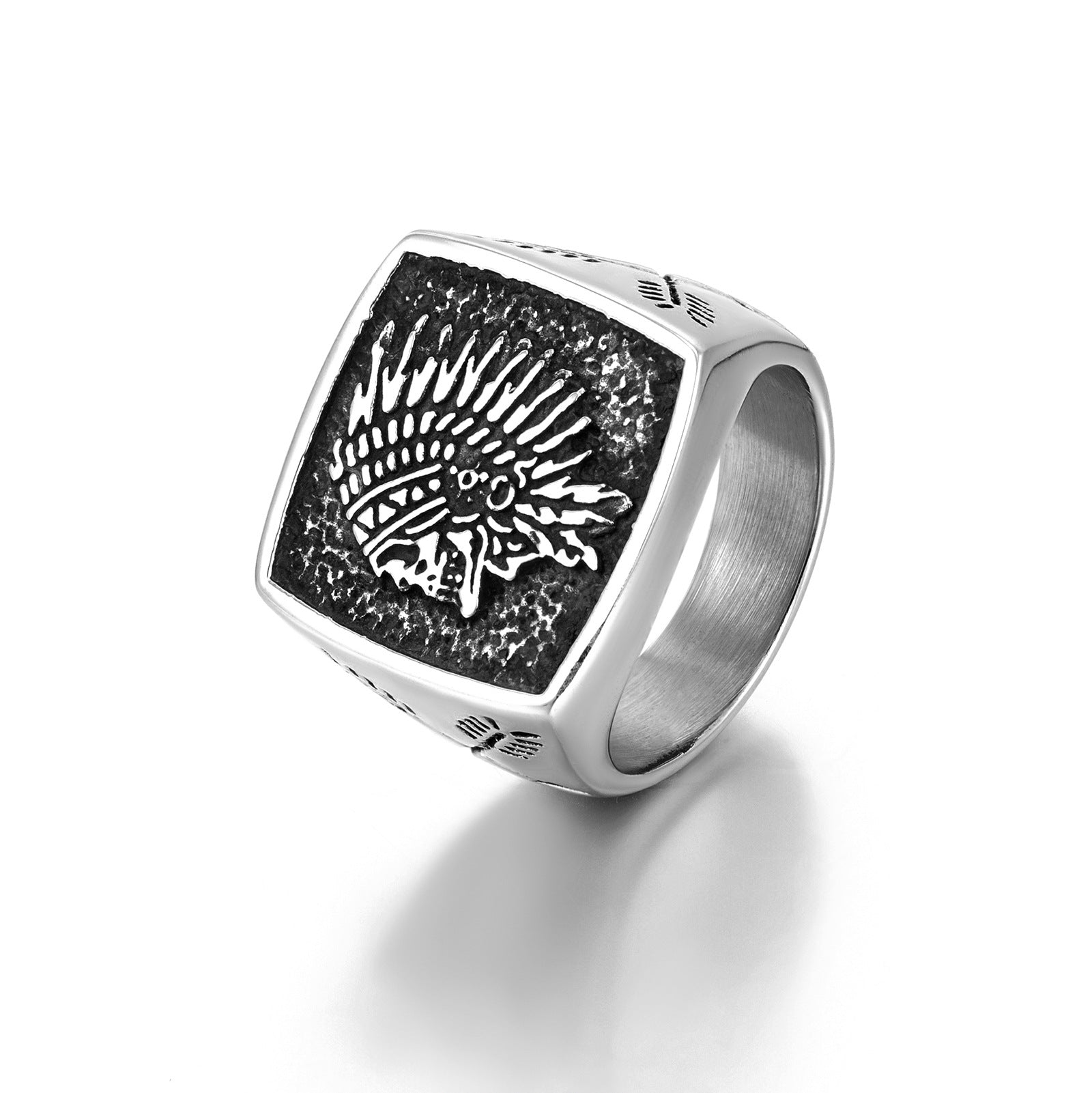 Ethnic Indian Totem Stainless Steel Ring