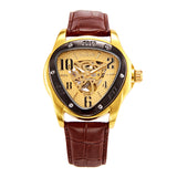 Hollow Triangle Mechanical Genuine Leather Watch