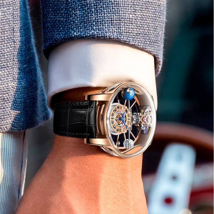 Hollowed-Out Quartz Leather Watch