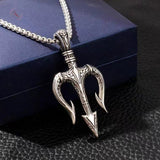 Retro Trident Titanium Steel Necklace