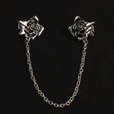 Rose with Chain Collar Brooch
