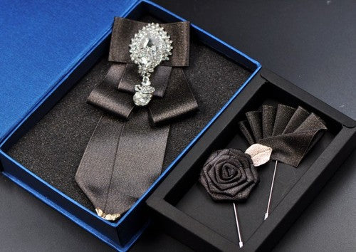 Casual Rhinestone Butterfly Tie Set