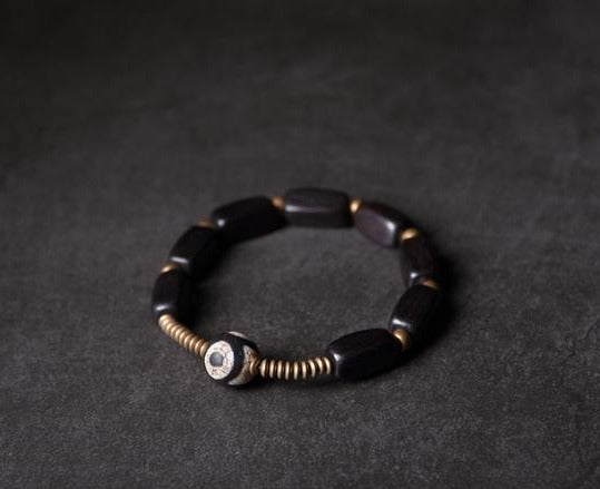 Ethnic Ebony Wooden Bead Bracelet