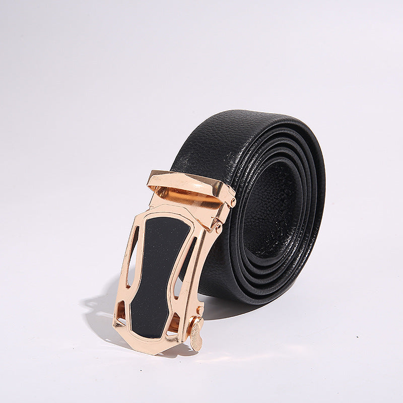 Casual Automatic Black Leather Belt