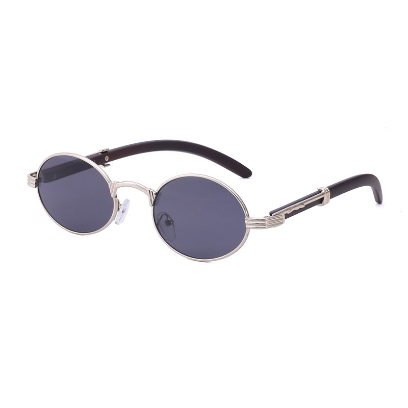 Lunettes de soleil rondes en métal rétro